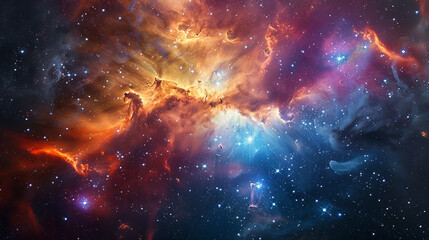 Fototapeta premium Stars Nebula in Space Capturing the Awe-Inspiring Beauty of the Cosmos in Stunning Detail