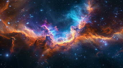Fototapeta premium Stars Nebula in Space Capturing the Awe-Inspiring Beauty of the Cosmos in Stunning Detail