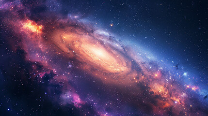 Obraz premium Universe with Stars, Constellations, and Galaxies Capturing the Vast and Stunning Beauty of the Cosmos