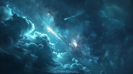 Fototapeta premium Wildlife Photo of a Celestial Phenomenon Capturing Nature's Wonders Against a Stunning Cosmic Backdrop