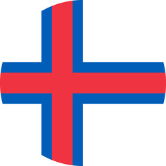 Obraz premium Faroe Islands Flag Round Icon