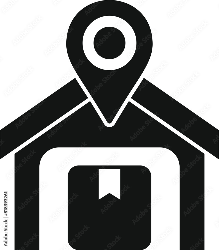 Poster minimalistic flat design home location icon graphic with vector illustration for web and app interfa