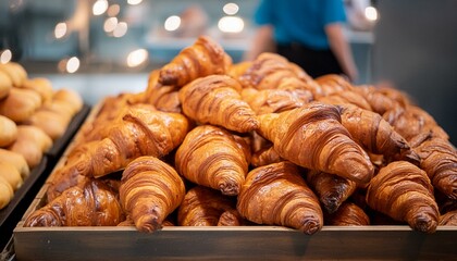 croissant on a table