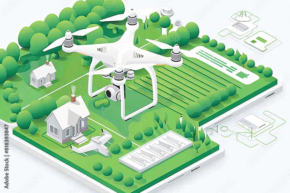 Aufkleber agriculture fields benefit from smart drone technology applying precision through efficient aerial a
