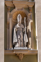 Architectural details of Catholic Cathedral of Sainte Reparate (Basilique-Cathedrale Sainte-Marie...