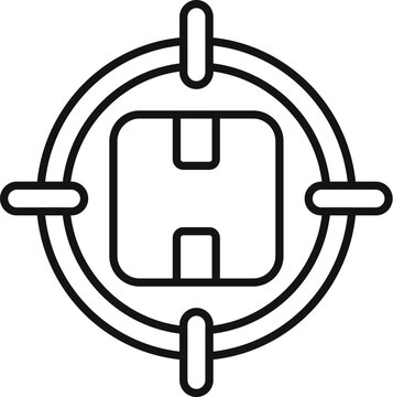 recommend clip art: Minimalistic flat design helicopter landing pad icon vector in black and white for aviation and emergency services transportation