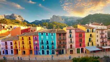 A town in the interior of the Valencian Community with its charming houses painted in fun colors,...