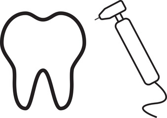 illustration of the icon of teeth being scaled