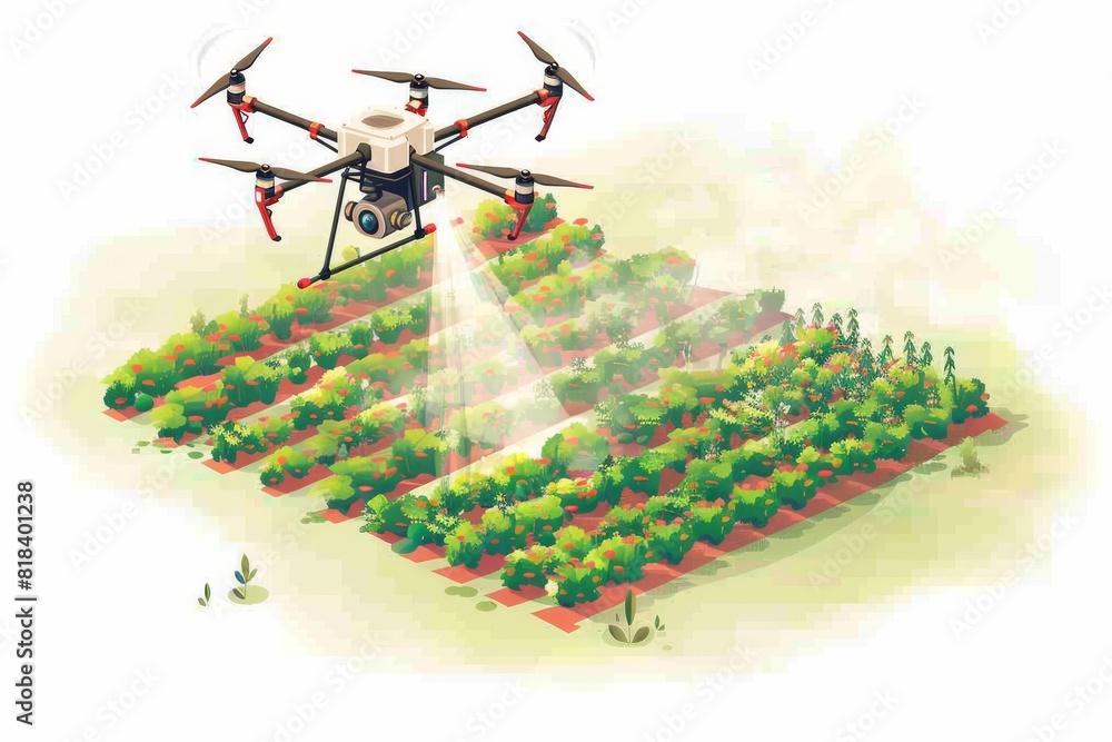 Poster farming operations benefit from the automation of crop nutrition through modern drones equipped with