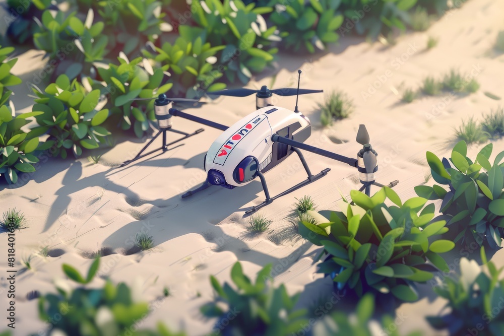 Poster precision sensoric systems in modern drones, utilizing 8k technology, transform agricultural by auto