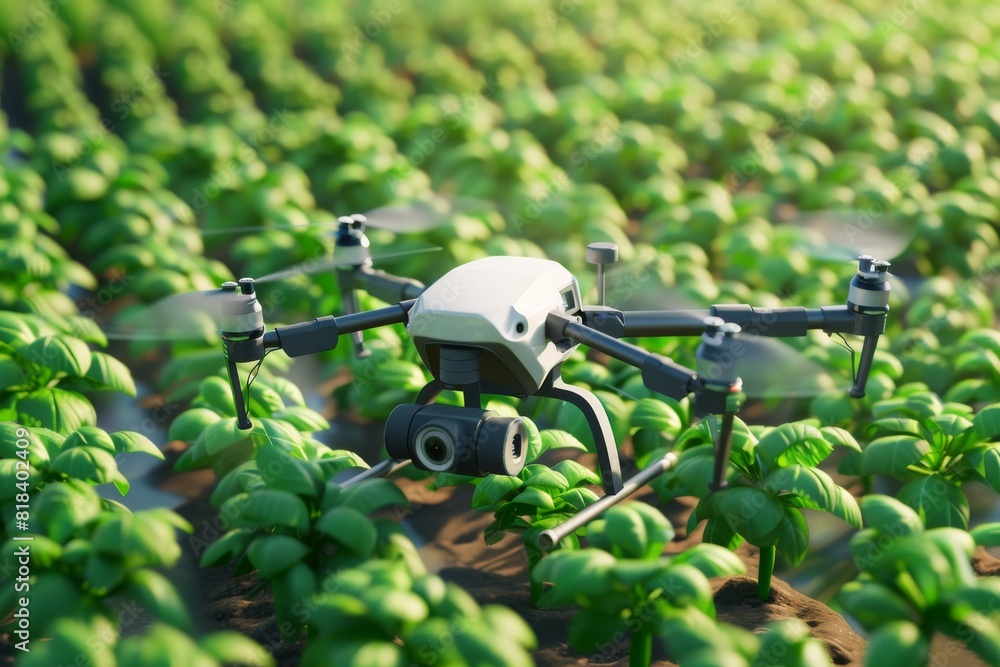 Poster the application of modern precision sensors and 8k sensoric technology in drones enhances farming an