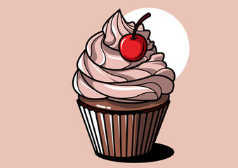 Delicious Cupcake Illustration