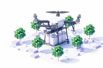Agriculture benefits from modern precision drones equipped with sensoric 8k technology, enhancing crop nutrition and optimizing farming operation
