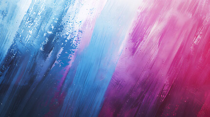 Abstract blend of blue and pink paint strokes with textured and dynamic brushwork