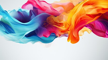 Vibrant swirls of abstract colors in motion