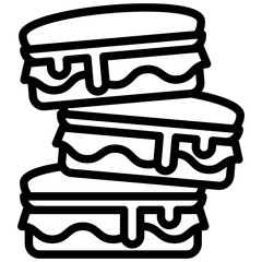 Arepa black outline icon, related to street food theme. use for modern concept, app and web development.