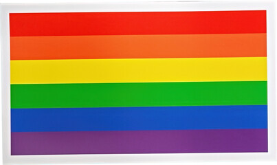 Illustration sticker of LGBT pride flag over isolated transparent background