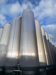 large steel tanks for conservation or production of drinks or chemicals products