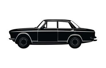 Fototapeta premium Car icon flat vector illustration.