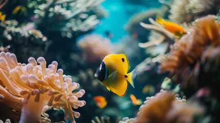 Coral reef fish underwater