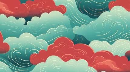 Abstract Image, Colorful Clouds, Pattern Style Texture, for Background, Wallpaper, Desktop Background, Cell Phone and Smartphone Case, Computer Screen, Cell Phone Screen, Smartphone Screen, 16:9 Forma