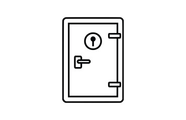 lock icon flat vector illustration.