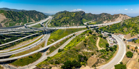 Weldon Canyon 14 and 5 freeway intersection