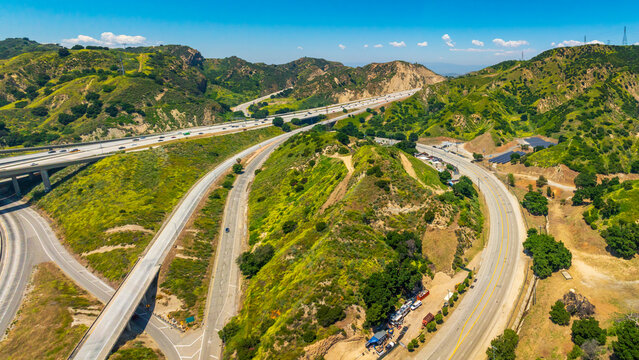 Weldon Canyon 14 and 5 freeway intersection