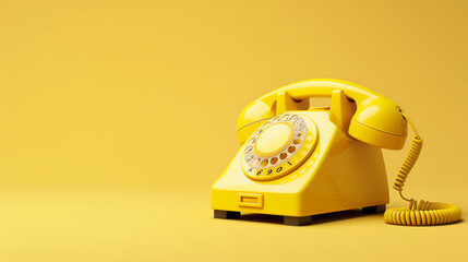 Photo of Yellow Telephone on Yellow Table