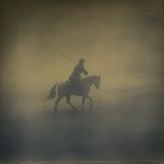 Cavalry ancient brown background