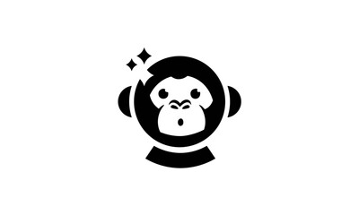 Astro Monkey Mascot Logo Design