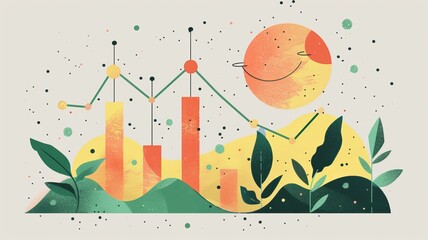 a illustration of a retirement investment graph showing positive growth