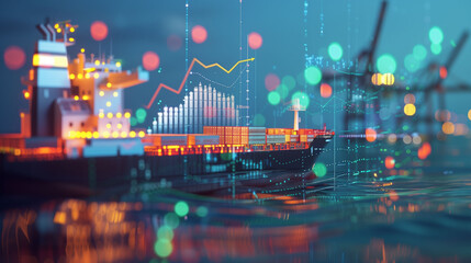 Logistics of international container cargo shipping