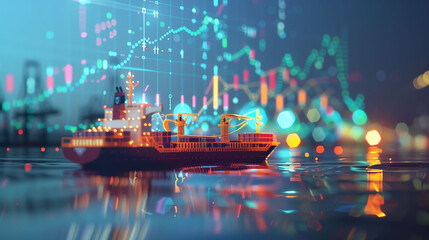 Logistics of international container cargo shipping