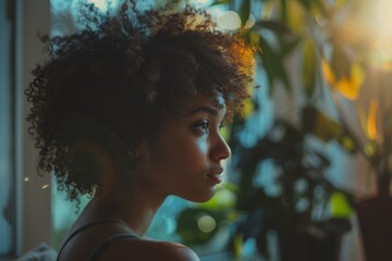 a beautiful girl or woman looking at the camera, shiny/glossy, fashion photography, magazine cover, half body