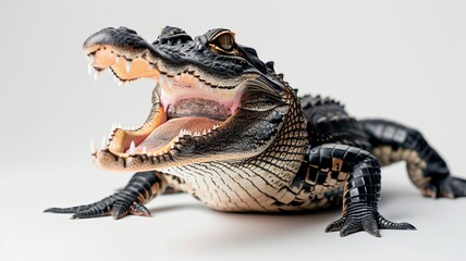 Obraz premium alligator on white studio background isolated