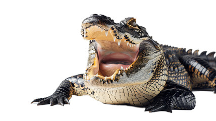 Obraz premium alligator on white studio background isolated