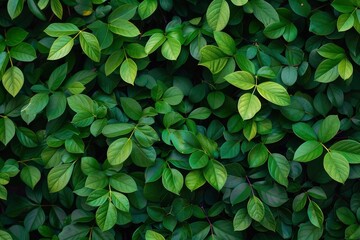 Green leaves pattern background, Natural background and wallpaper - generative ai