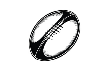 Rugby ball icon flat vector illustration.