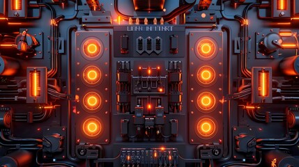Voltage distributor with automatic switches electrical background