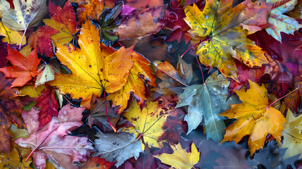 Naklejka na ściany i meble a colorful autumn foliage