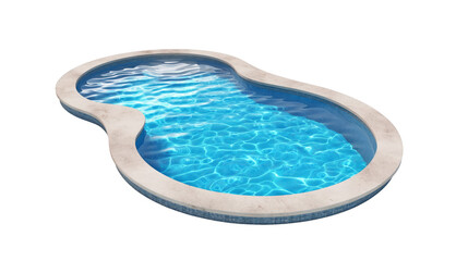 modern home swimming pool isolated on transparent background