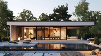 Minimalist lifestyle in modern architecture, showcasing simple yet elegant home designs