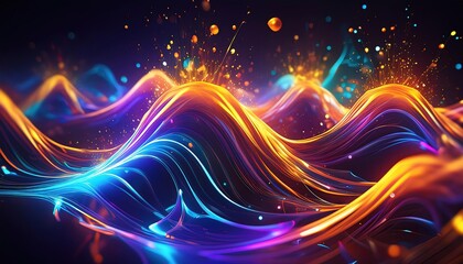 Fototapeta premium Abstract Colorful Wave Pattern in Motion