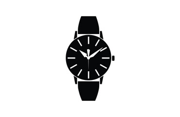watch icon flat vector illustration.