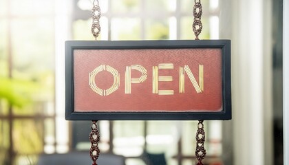 Business Storefront Open Sign Display
