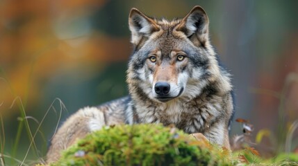 Wolf in the Bavarian Forest National Park, Bavaria, Germany