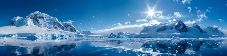 Fototapeta premium Iceberg - Hidden Danger And Global Warming Concept