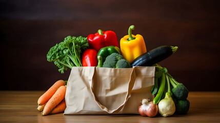Assorted fresh organic vegetable composition on table,  