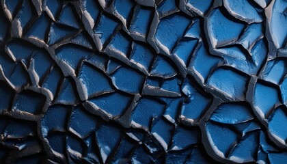 Cracked Blue Texture Close-Up Art
